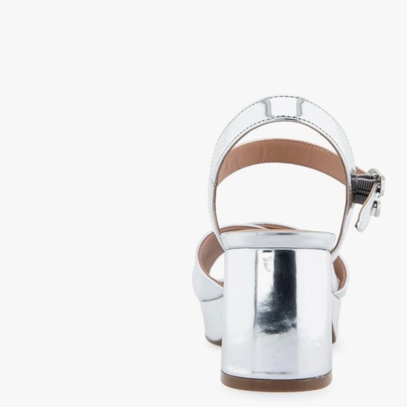 AEROSOLES Women's Cosmos Heeled Sandal Mirrored Silver Size 10 - Picture 3 of 10